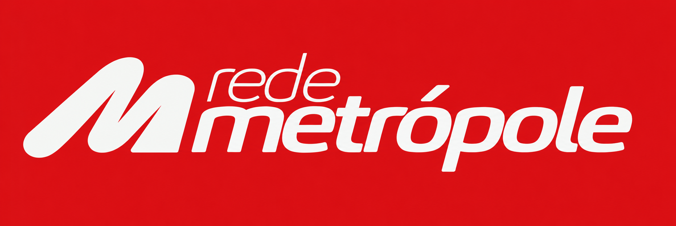 Logo Rede Metrópole em vermelho